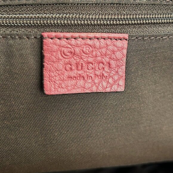 GUCCI Medium Leather Web Dome Satchel Bag 👜 - Picture 7 of 11